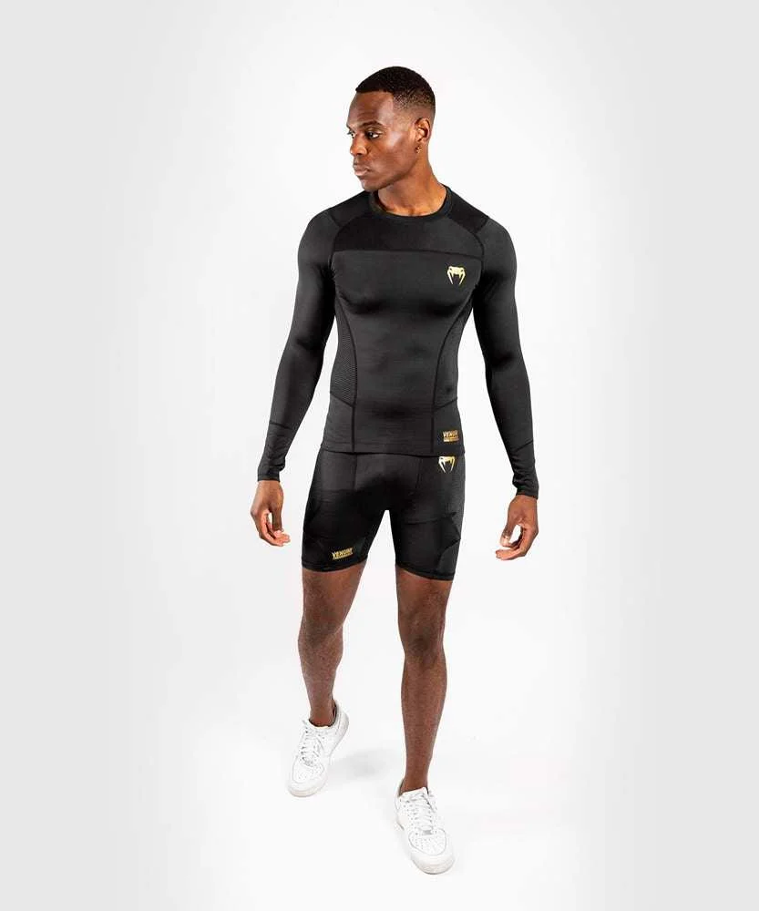 Rashguard Venum G-Fit Noir-or manches longues  - Image 3